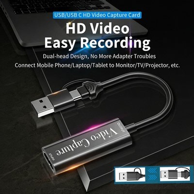 Video Capture Card HDMI to USB C with USB 3.0 Streaming Device 30FPS Capture 4K | eBay