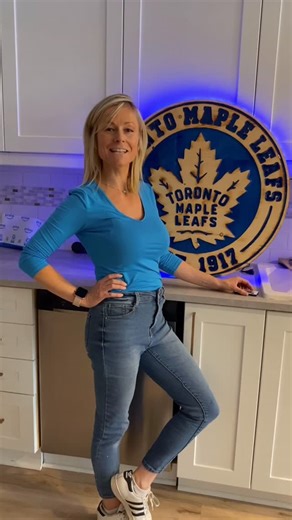 Lara Finley 🇨🇦 on Instagram: "Back lite one of my Leafs signs like many people suggested. I think it turned out great! Used some led strip lighting I bought from Home Depot. It’s fun it can change your many light colours. Happy this Christmas gift got made and delivered on time. #mapleleafs #torontomapleleafs #torontomapleleafshockey #goleafs #goleafsgo #goleafsgo💙 #sportlover #hockeylover #nhl #mancave #mancaveideas #mancavedecor #mancavegarage #mancavestyle #mancavegift