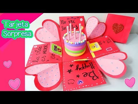 TARJETA SORPRESA CUMPLEAÑOS 💖🎂 CRAFTS DIY