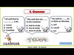 Grade 8 English 8b Grammar