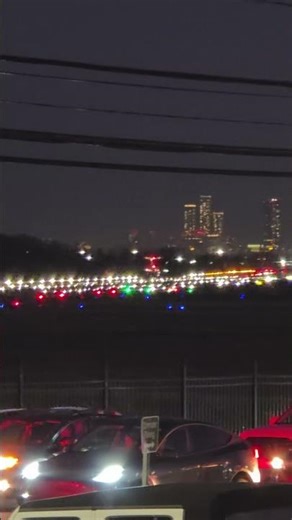 Bombardier Challenger 350 Night Landing at Teterboro Airport #planespotting