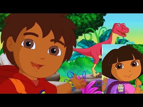 Dora and Diego in the Time of Dinosaurs | Dora the explorer | Dora adventure