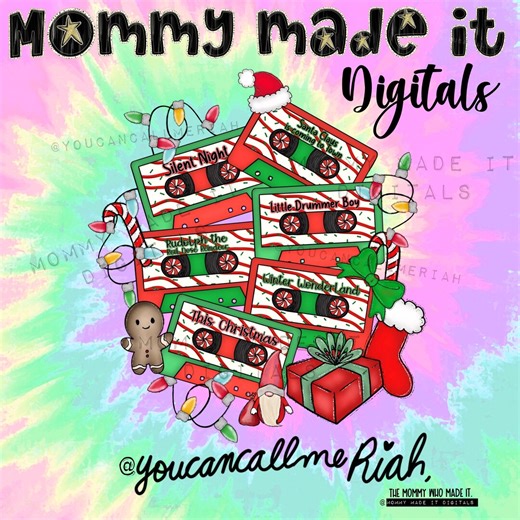 Christmas Cassettes Tapes Png (digital Design Download) - Etsy