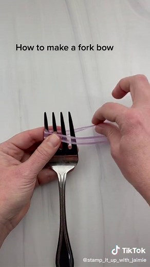 How to Make a Perfect Bow with a Fork | Ribbon Crafting Tutorial
