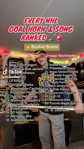 Ranking NHL Goal Horns and Songs | A Complete List of Every Team's Goal Horn and Song