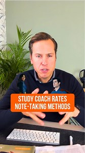 Study coach rates note-taking methods so you know what actually works 📝🧠 Writing everything word-for-word is a 2/10. Color-coding everything is a 3/10. But Cornell Method is an 8/10 and question-answer flashcards are a 10/10🔥 Here’s how to apply the best method consistently: Drop your materials into StudySmart.ai and get instant question-answer flashcards. Quiz yourself with active recall, click keywords you know, explain to AI for feedback, monitor retention scores, and take practice exams i