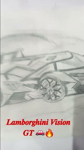 #ViralShorts Lamborghini Vision GT Drawing 🚗🔥 | Futuristic Car Art