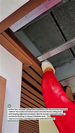 Precision Ceiling Track Fastening Tool – Faster, Straighter Installs #Construction #Drywall #Tools