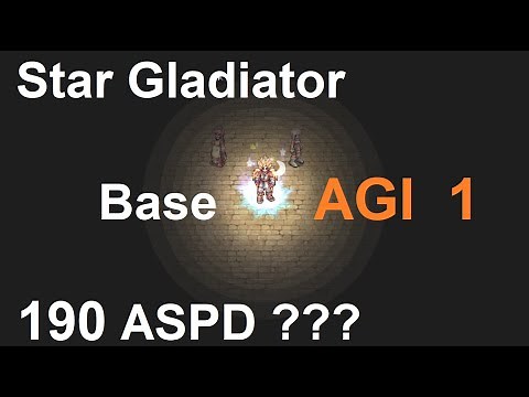 Ragnarok - Test Star Gladiator all stat 1 make aspd 190 with skills SLSs