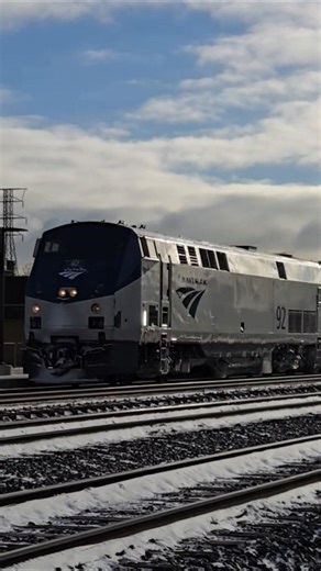 Amtrak P42 Cab Car trails on Lake Shore Limited #railfan #amtrak #railroad #railway #train