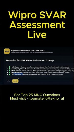 #Wipro SVAR Assessment 2025 Live