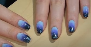 DIY Starry Sky Gradient / Ombre Nails Tutorial