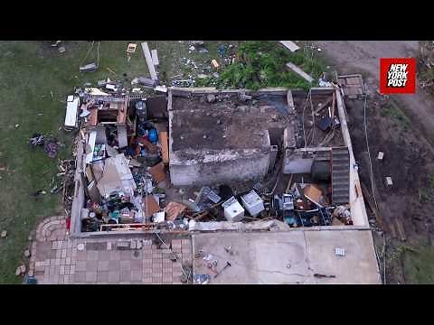 Drone captures devastation after deadly tornado strikes North Dakota
