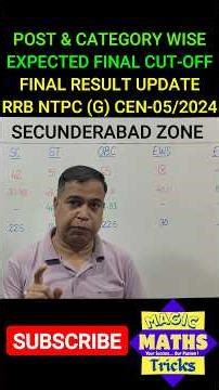 RRB NTPC 2024 Graduate Level Final Cut Off🔥| Secunderabad Zone| Cut Off After Typing & Psycho Test💯