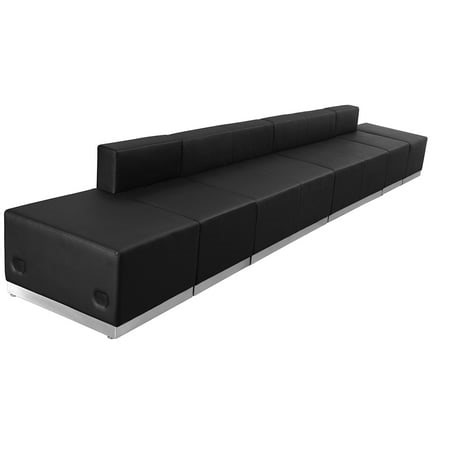Flash Furniture ZB-803-640-SET-BK-GG 6 Piece Modular Reception Sofa Set - LeatherSoft Upholstery, Black- Set - Walmart.ca