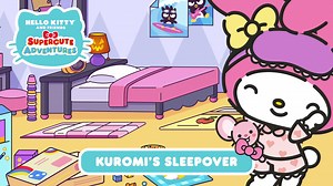 It's time for a sleepover! 🎀 My Melody is super excited to bring all her favorite things to Kuromi's sleepover, but is she too old to bring a plush? 🧸💕 Find out on a new episode of Hello Kitty and Friends Supercute Adventures on the #HelloKittyandFriends YouTube Channel: https://bit.ly/3j0twWF | Hello Kitty