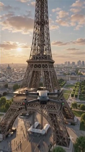 Paris From Above 🇫🇷 | Stunning AI Drone Tour of the Eiffel Tower #shoot