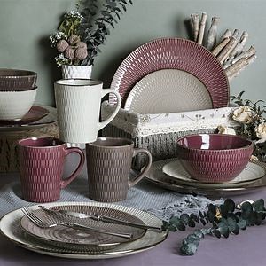 [Hot Item] Elegant Stoneware Dinner Set with Vibrant Colorful Glaze