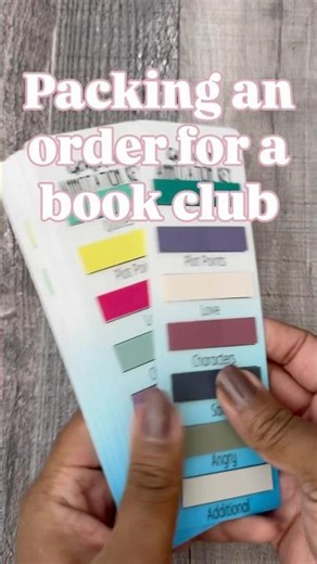 Pack an order of annotation kits for my small business to ship out to a book club #etsy #bookclub