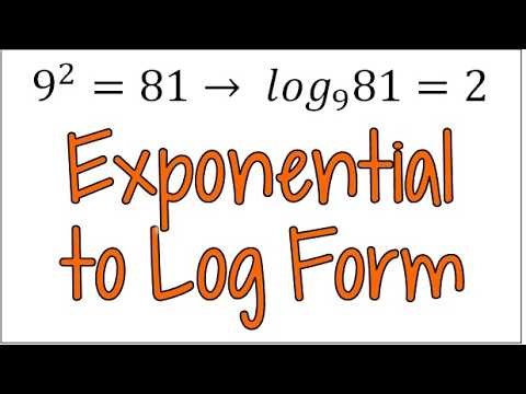 Converting from Exponential to Log Form & Back