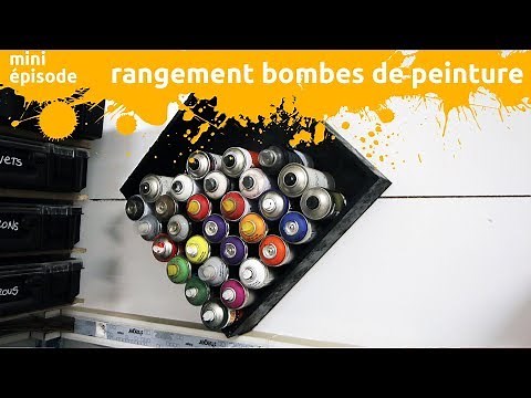 un rangement pour mes bombes de peinture sur mon mur de grotte - miniEpisode