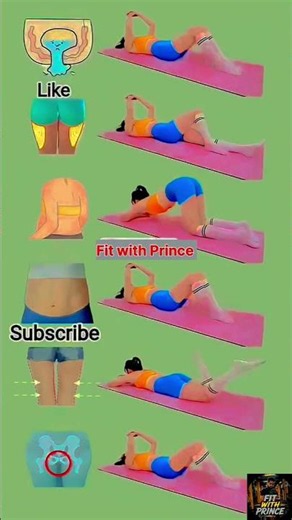 6 Easy Floor Exercises to Reduce Belly Fat, Slim Thighs & Tone Hips at Home😱Full Body Workout#shorts