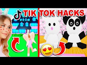 Building A House ONLY Using *TIKTOK* HACKS In Adopt Me! (Roblox)