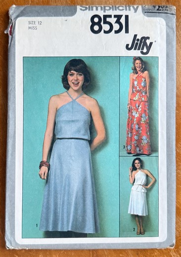 70s Women's Two Piece Bias Dress Sewing Pattern - Simplicity 8531 FF (bust 34") - Etsy