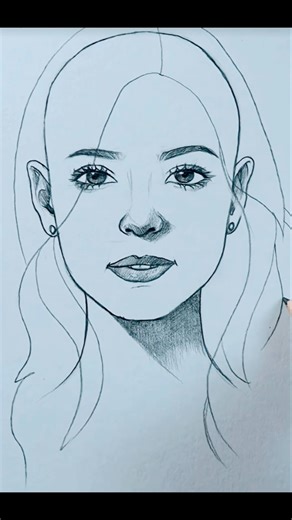 How to Draw Female Hair | Easy Step-by-Step Sketch Tutorial for Beginners #shorts #art