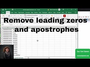 Removing leading zeros and apostrophes from downloads to Excel