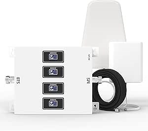 Cell Phone Signal Booster for Home 2G 3G 4G LTE Band 1/3/8/20 800/900/1800/2100MHz, Cell Phone Booster Up to 5,000 sq ft, Cell Signal Booster Cellular Signal Amplifier with Antenna Kit