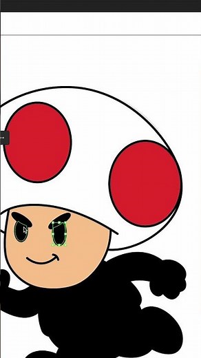 Creating Toad From Line to Color #timelapse #artwork #mario