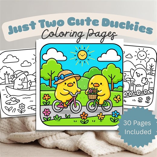 Kawaii Duck Coloring Book for Kids & Adults | 30 Cute Outdoor Duck Pages | Easy Coloring, Kawaii Animals, Simple Line Art | Printable PDF - Etsy Canada