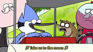 🎶 Take us to the moon, take us to the moon. Woah Oooh! 🎶 Do you remember this first episode of Regular Show? 😉 #FlashBackFriday | Cartoon Network