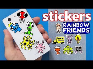 Very Easy！Rainbow Friends Chapter 2 Stickers DIY🌈Funny Paper Craft🌈You can try now
