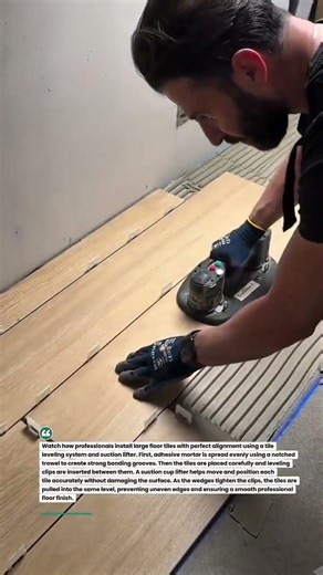 Fast Floor Tile Installation with Leveling System Tool #construction #tile #flooring