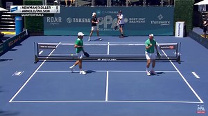 31K views · 407 reactions | ✌️ 2 straight points of pure entertainment  as Julian Arnold & Thomas Wilson battle against Riley Newman & AJ Koller in the men’s doubles quarterfinals | PPA Tour | Facebook