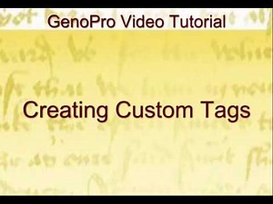 Creating Custom Tags in GenoPro