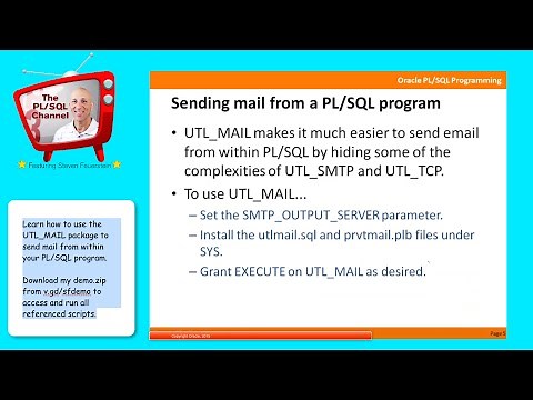 IO8: Sending mail from PL/SQL with UTL_MAIL
