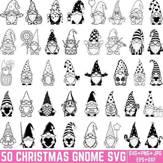 Christmas Gnome Svg Bundle, Little Gnomes Svg, Gnomies Svg, Gnomes Merry Christmas Svg, Gnome Clipart, Gnome Silhouette, Cut Files - Etsy