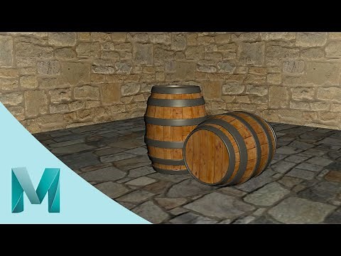 Wooden Barrel Modeling with Texture using Maya 2020