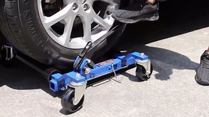 Wheel Dolly, 1300 Lbs Capacity Car Jack Dolly, Heavy Duty Self Loading Dolly with Ratcheting Foot Pedal,Wheel Dolly Car Skates,Lift Hydraulic Car Wheel Dolly,for Vehicle Car Auto Repair, Set of 4,Blue