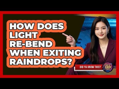 How Does Light Re-Bend When Exiting Raindrops?
