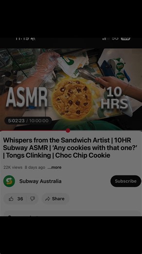 Subway Australia on Instagram: "I sleep peacefully to this"