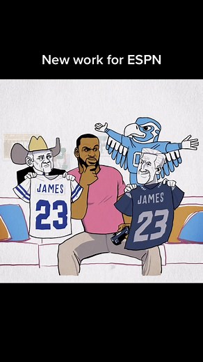 New work for ESPN #LebronJames #espn #mondaynightfootball #nfl #animation #nba #football #mnf @LeBron James @ESPN @NFL