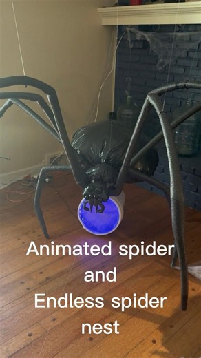 Animated spider 🕷️ and endless spider nest 🕸️ coming soon! #halloween #diy