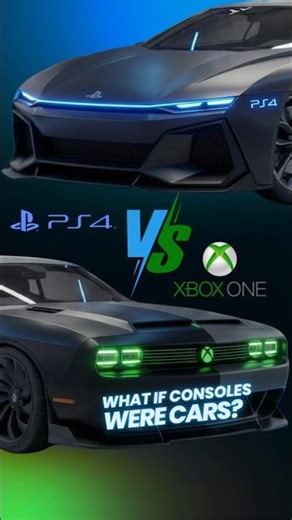 PS4 vs Xbox One — reimagined as cars.