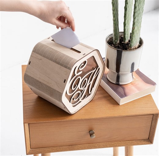 Custom Wedding Card Box, Personalized Wedding Card Holder, Rustic Card Box for Wedding Cards, Gift Card Box, Wedding Decor Keepsake Box - Etsy