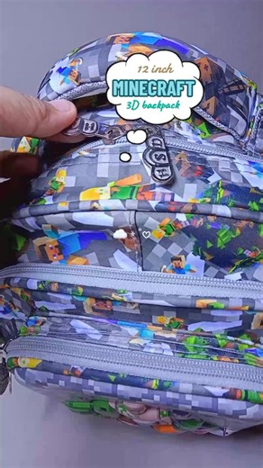 buy this cute 3D backpack for your kids 😍 #Minecraft #backpack #schoolbag #kidsbag #creatorsearchinsights