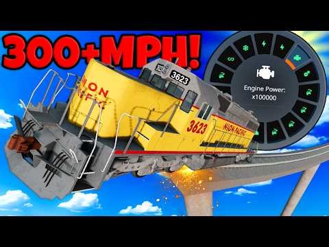 I Gave a Train 100,000x Power in BeamNG Drive...